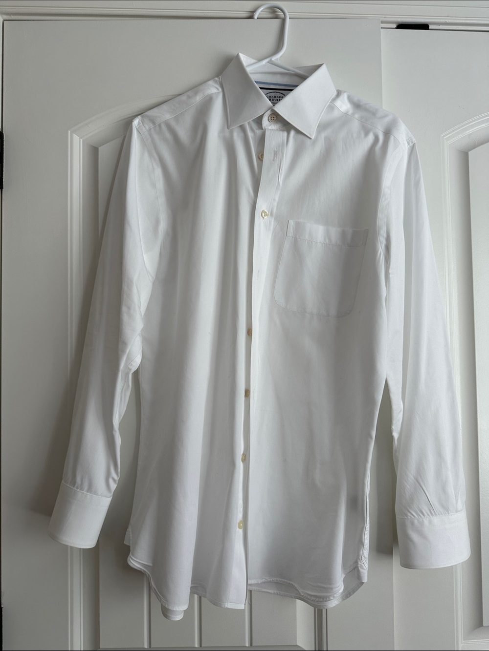 Charles Tyrwhitt White Long-Sleeve Dress Shirt